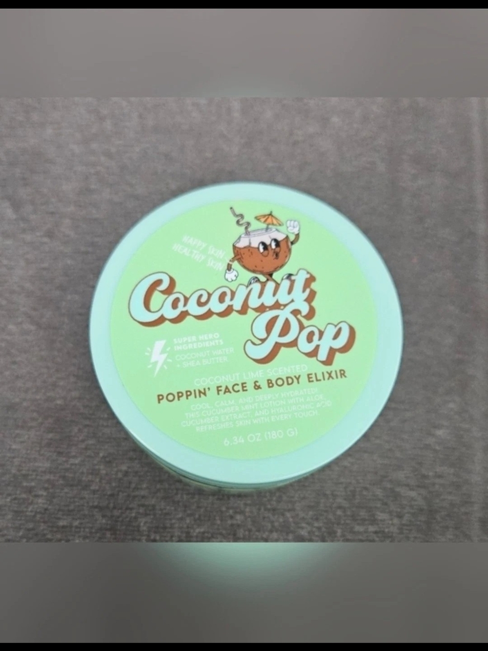"Viral" Happy Skin Healthy Skin Poppin' Face & Body Elixir Coconut Pop 6.34fl Oz